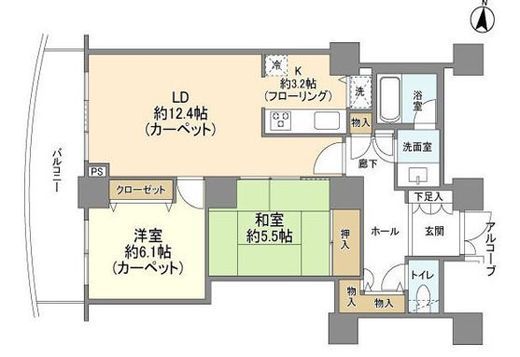 ザ・ガーデンタワーズ・サンライズタワー　2206号室　間取り
