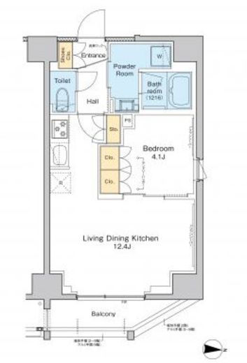 プラウドフラット錦糸町2　301号室　間取り