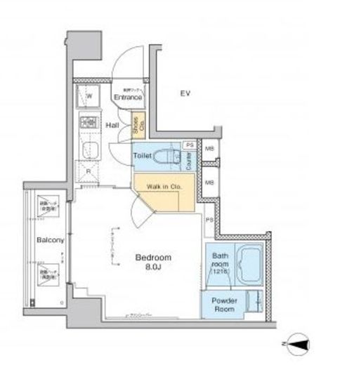 プラウドフラット錦糸町2　308号室　間取り