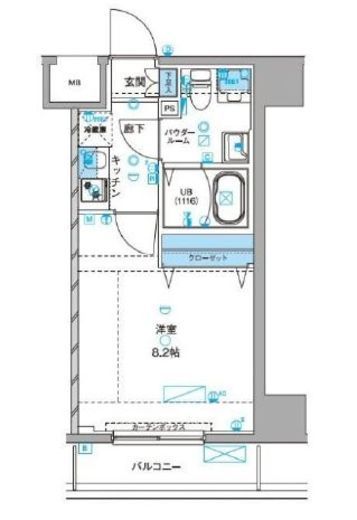 ジェノヴィア浅草3グリーンヴェール　407号室　間取り