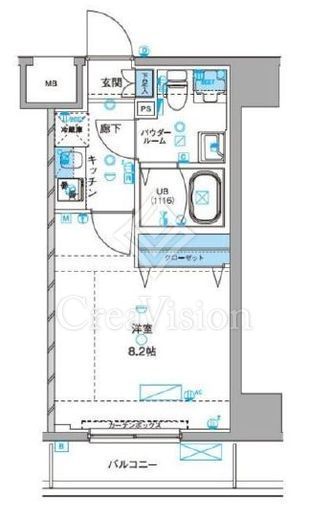 ジェノヴィア浅草3グリーンヴェール　807号室　間取り