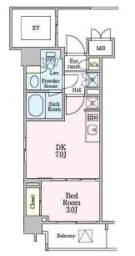 クレストコート押上　201号室　間取り