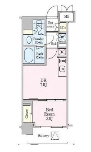 クレストコート押上　203号室　間取り