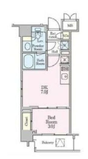 クレストコート押上　301号室　間取り