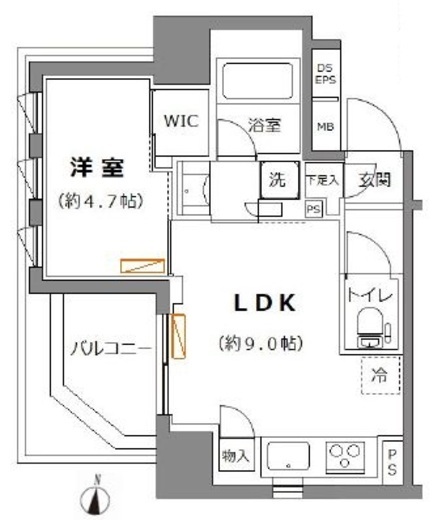 ルフォンリブレ蔵前コンセール　301号室　間取り