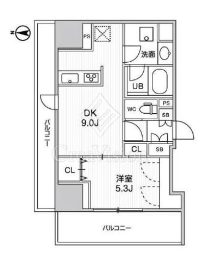 エスタート入谷2　702号室　間取り