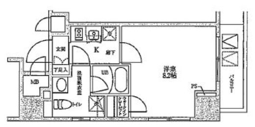 エスペランサK錦糸町　801号室　間取り
