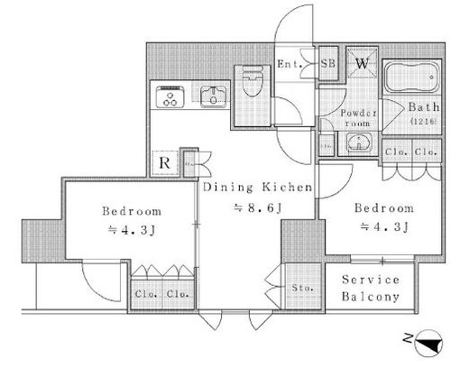 ブリリアイスト両国　1101号室　間取り