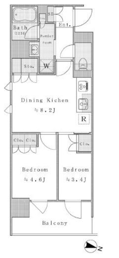 ブリリアイスト両国　702号室　間取り