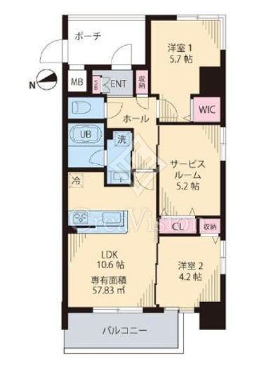 ルカナル門前仲町　201号室　間取り