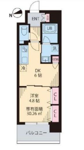 ルカナル門前仲町　203号室　間取り