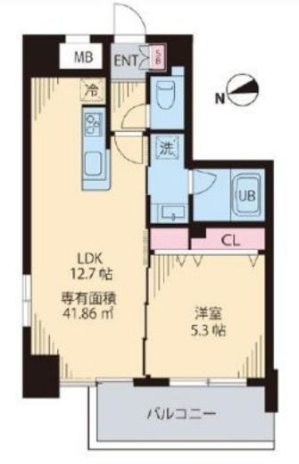 ルカナル門前仲町　305号室　間取り