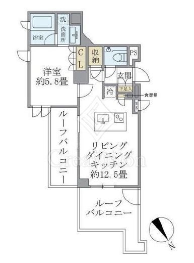 コスモリード恵比寿　406号室　間取り