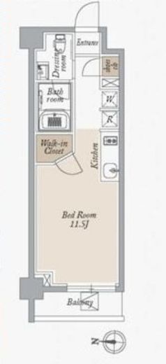 オーキッドレジデンス住吉　508号室　間取り