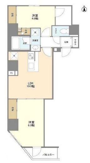 シェフルール新御徒町1　502号室　間取り