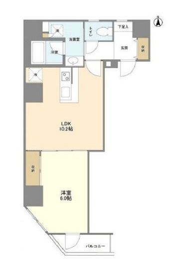シェフルール新御徒町1　802号室　間取り