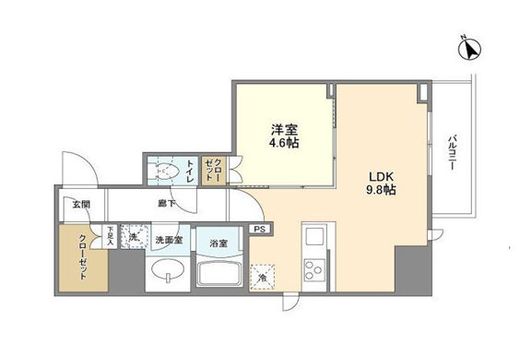 シェフルール新御徒町2　1203号室　間取り