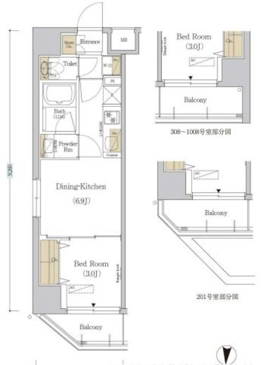アーバネックス森下4　1008号室　間取り