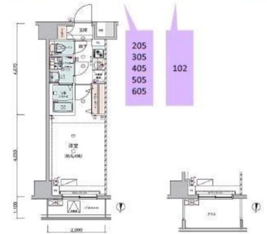 ジェノヴィア錦糸町2スカイガーデン　605号室　間取り