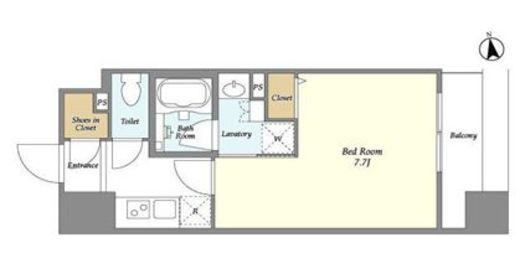 La Douceur秋葉原 (ラドゥセール秋葉原)　1104号室　間取り