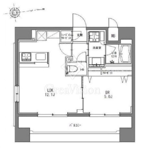La Douceur秋葉原 (ラドゥセール秋葉原)　207号室　間取り