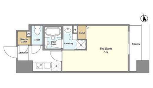 La Douceur秋葉原 (ラドゥセール秋葉原)　504号室　間取り
