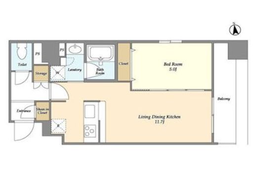 La Douceur秋葉原 (ラドゥセール秋葉原)　901号室　間取り