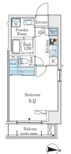 プライマル江東住吉　401号室　間取り