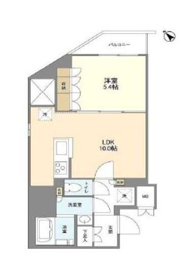 KURAMAE214　501号室　間取り