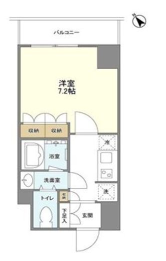 KURAMAE214　602号室　間取り
