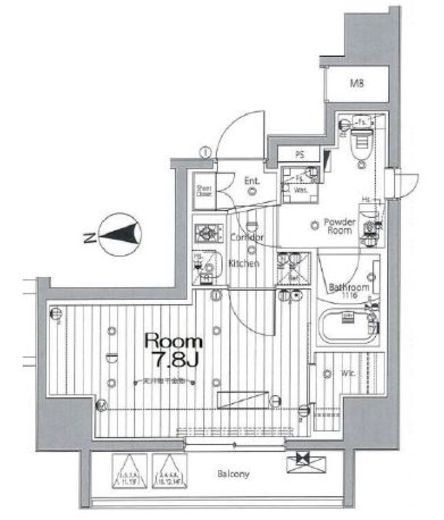 メイクスデザイン森下　701号室　間取り