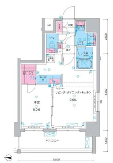 ジェノヴィア両国4スカイガーデン　403号室　間取り