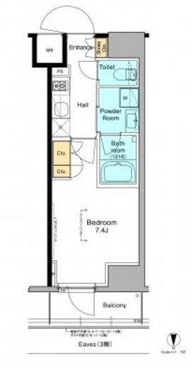 プラウドフラット木場2　1508号室　間取り