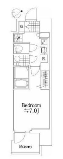 プレサンスジェネ浅草WEST　205号室　間取り