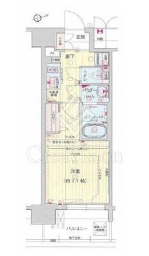プレサンスジェネ浅草WEST　204号室　間取り