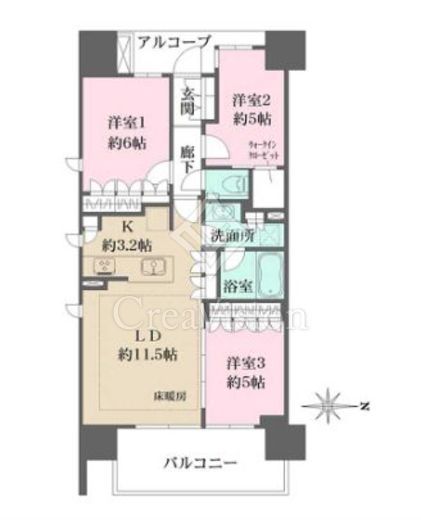 ジオ深川住吉　807号室　間取り