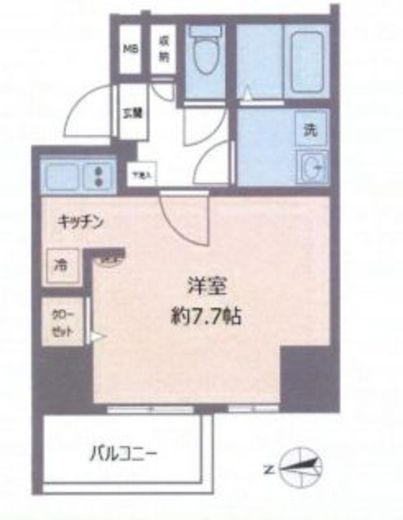 クレイシア蔵前　601号室　間取り