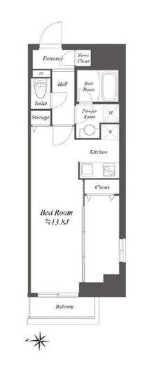 ルクレ両国　401号室　間取り