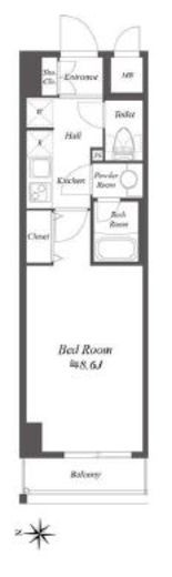 ルクレ両国　502号室　間取り