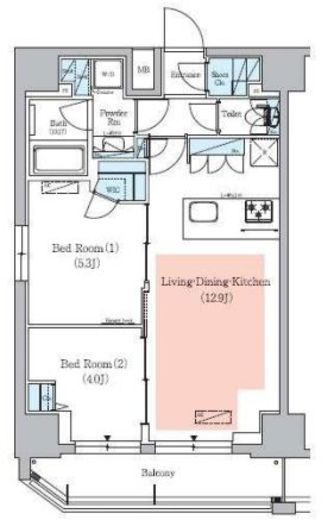 アーバネックス秋葉原イースト3　1005号室　間取り