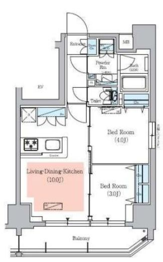 アーバネックス秋葉原イースト3　701号室　間取り