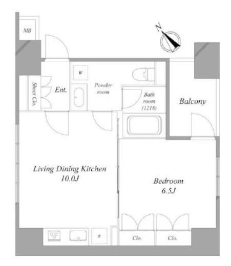 スパシエ上野ステーションプラザ　704号室　間取り