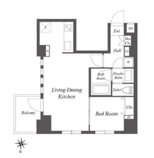 ルクレ墨田緑Ⅰ　701号室　間取り