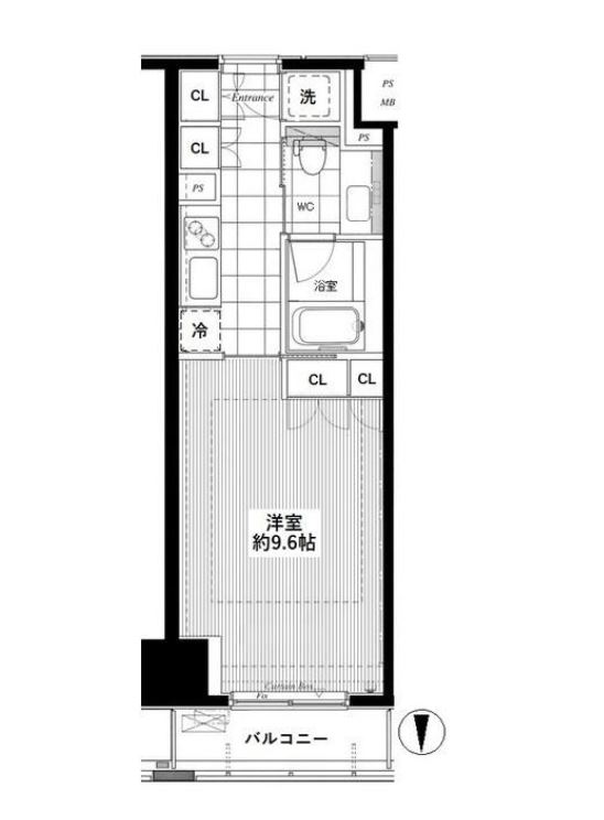 コンパートメント東京中央　715号室　間取り