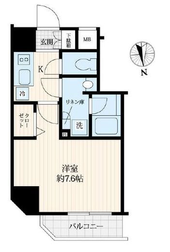 ログ御徒町　401号室　間取り