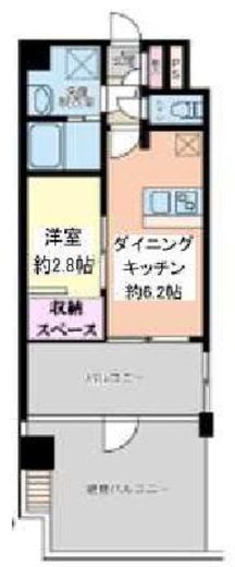 ドゥーエ浅草橋2　1101号室　間取り