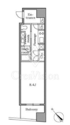 レジディア恵比寿2　501号室　間取り