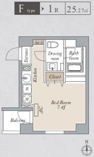 プライマル両国イースト　304号室　間取り