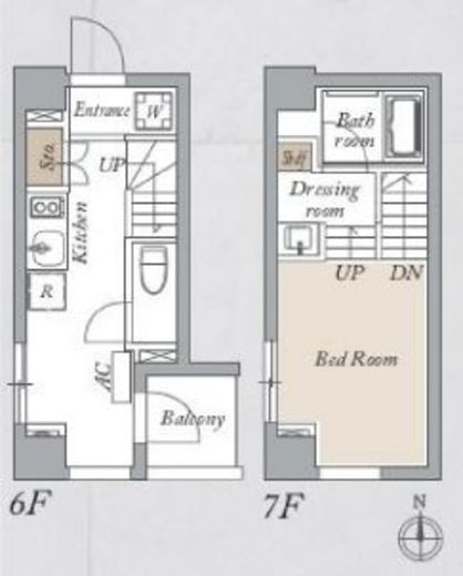 プライマル両国イースト　601号室　間取り