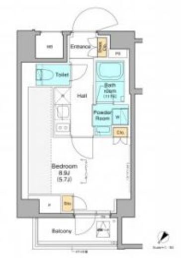 プラウドフラット根津谷中　703号室　間取り